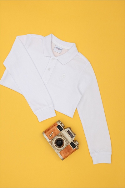Поло с длинным рукавом из хлопка для мальчиков - G083SZ0820TP01KIDSSK023 Толстовка муж. детс. (VR013, 5_6)
