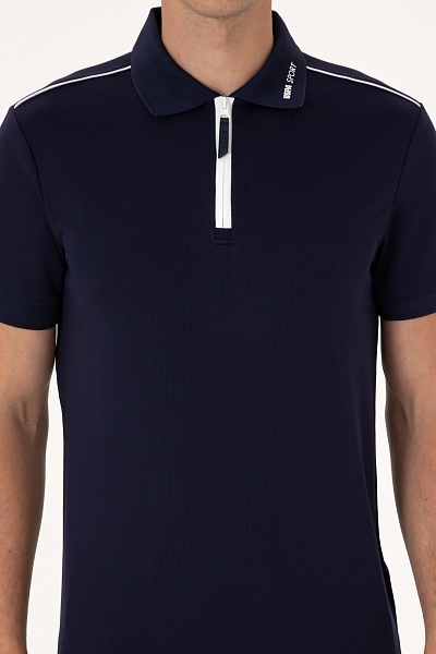 Футболка-поло молнией на воротнике - G081SZ0110S_PENCO Футболка муж. (VR033, L)