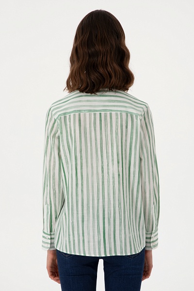 Рубашка из хлопка в полоску свободная - G082SZ0040DUCCI Сорочка жен. (VR054, 36)