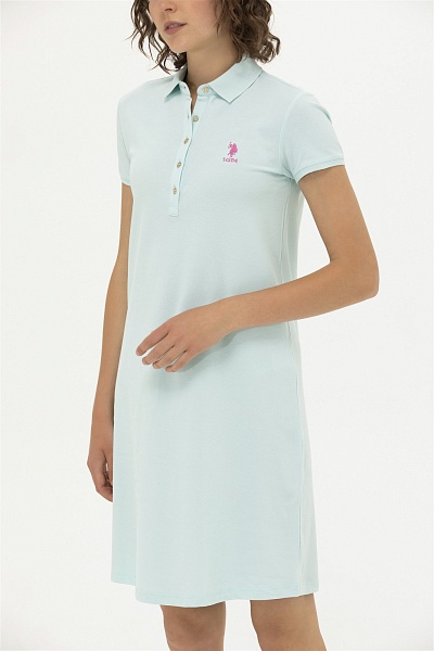 Платье-поло из хлопка свободное - G082GL0750GURLIN23 Платье жен. (VR083, XS)