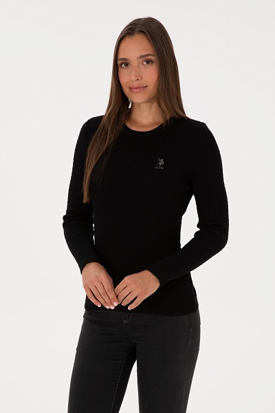 Джемпер из хлопка с косами приталенный - G082SZ0TK0KARLA_BSK25 Кофта жен. (VR046, M)