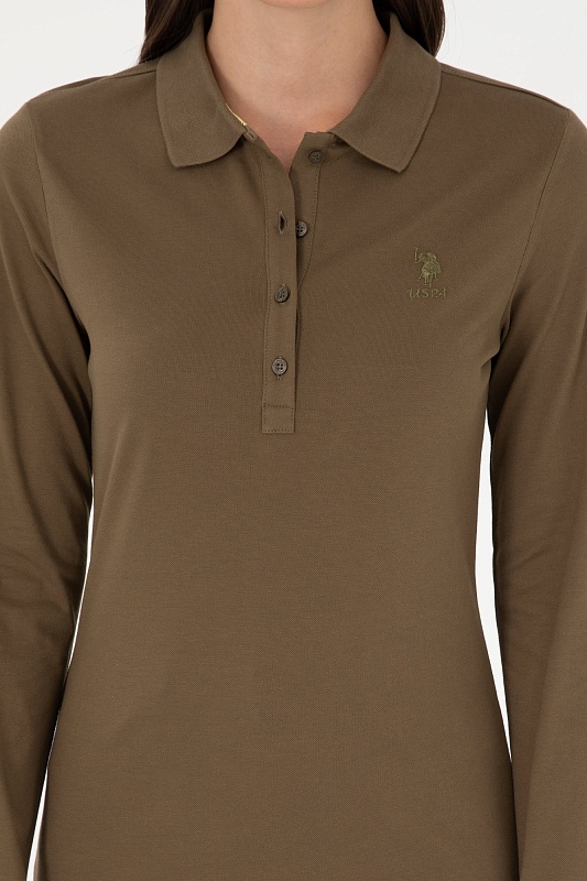 Поло с длинным рукавом из хлопка - G082SZ0820TPG_SK024 Толстовка жен. (VR027, XS)