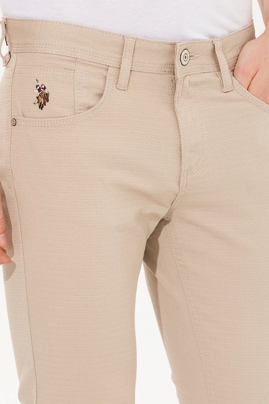 Брюки из хлопка с мелким фактурным узором прямые - G081SZ0780MICEL22K Брюки муж. (VR049, 40)