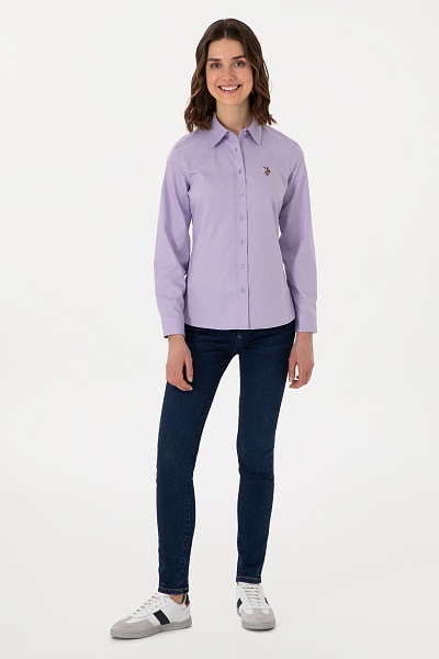 Рубашка с хлопком приталенная - G082SZ0040CRISCOLOR025Y Сорочка жен. (VR034, 44)