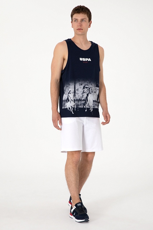 Шорты спортивные из хлопка с принтом - G081SZ0OS0S_SANTOS Брюки спорт. муж. (VR013, 2XL)