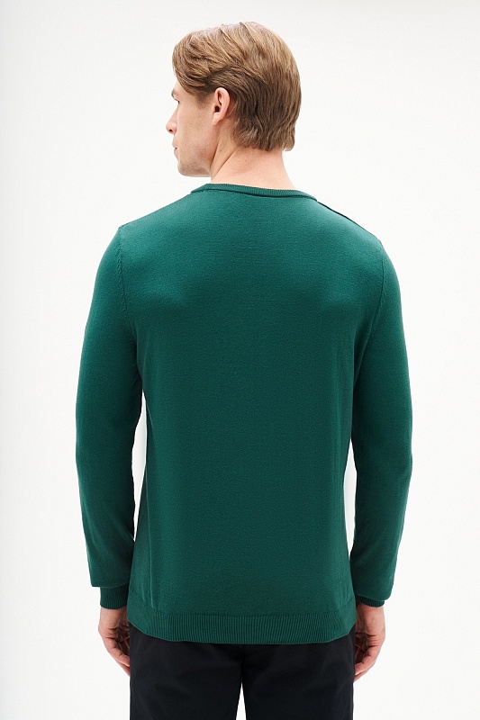 Джемпер из хлопка с рельефными деталями на плечах - G081SZ0TK0ART_TD01_BSK25 Кофта муж. (VR079, XS)