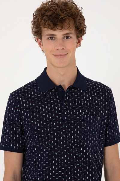 Футболка-поло из хлопка с узором - G081SZ0110PALY Футболка муж. (VR033, 5XL)