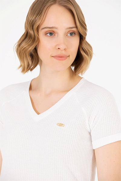 Футболка с V-образным вырезом - G082SZ0110MASHA Футболка жен. (VR019, 2XS)