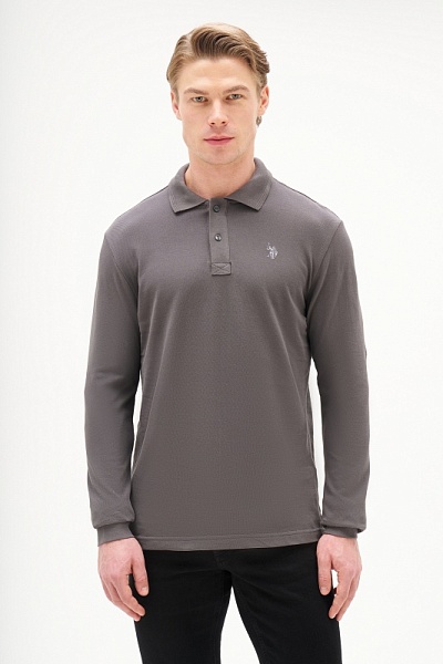 Поло с длинным рукавом из хлопка - G081SZ0820ART_TP01SK025 Толстовка муж. (VR024, 2XL)