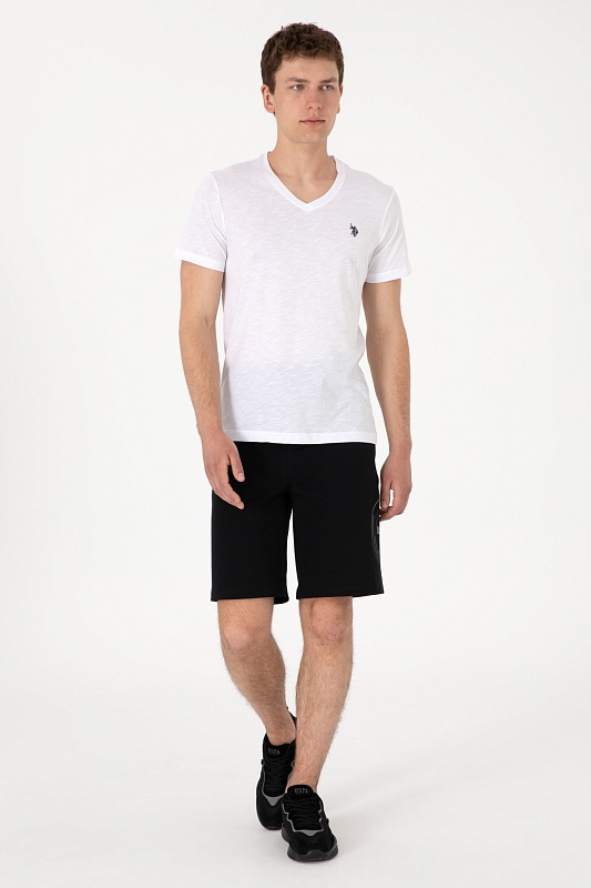 Шорты спортивные из хлопка с принтом - G081SZ0OS0S_SANTOS Брюки спорт. муж. (VR046, L)