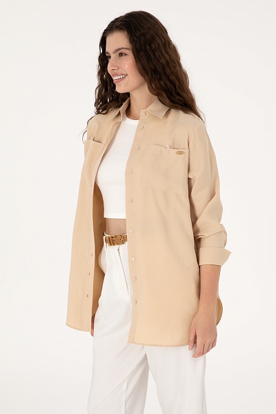 Рубашка из модала свободная - G082SZ0040RAPO_TNK Сорочка жен. (VR049, 40)