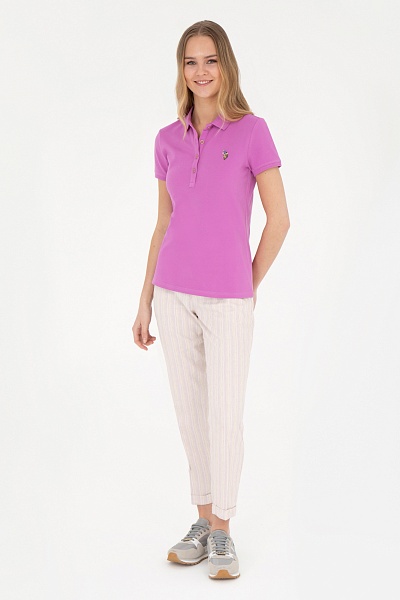 Футболка-поло из хлопка - G082SZ0110TP0122-CLR Футболка жен. (VR037, XS)