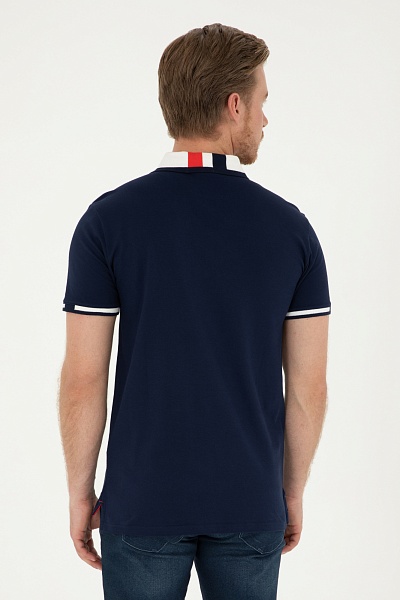 Футболка-поло из хлопка с контрастной окантовкой - G081SZ0110SD01IY024 Футболка муж. (VR033, XL)