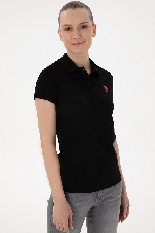Футболка-поло из хлопка с принтом на планке - G082SZ0110TP0125 Футболка жен. (VR046, L)