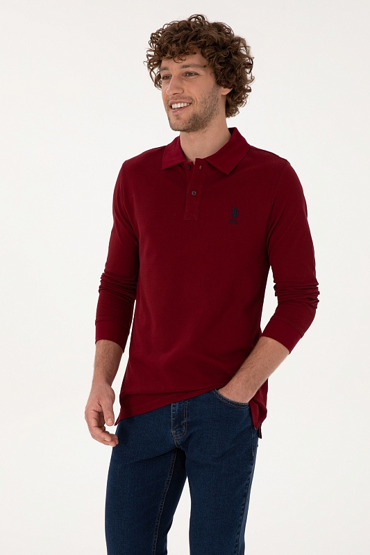 Поло с длинным рукавом из хлопка - G081SZ0820TP01SK025 Толстовка муж. (VR014, XS)