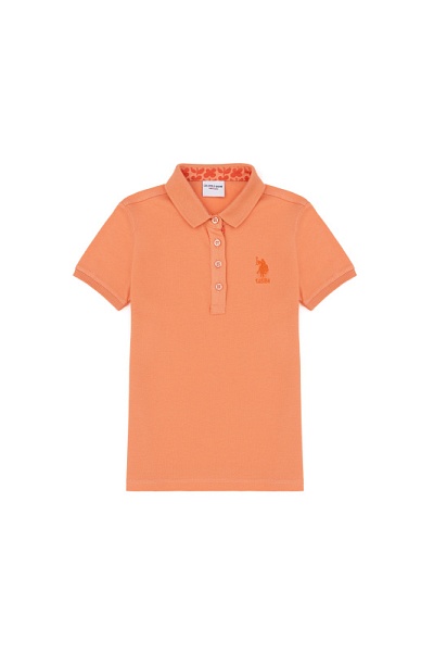 Футболка-поло из хлопка c принтом на планке для девочек - G084SZ0110TP01-IY024 Футболка жен. детс. (VR047, 4_5)