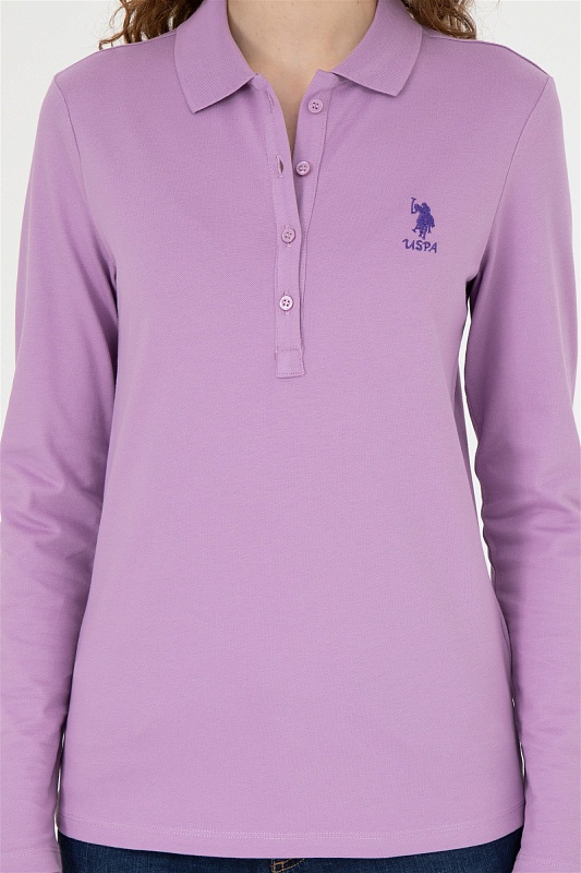 Поло с длинным рукавом из хлопка - G082SZ0820TPG-SK023 Толстовка жен. (VR034, 2XS)