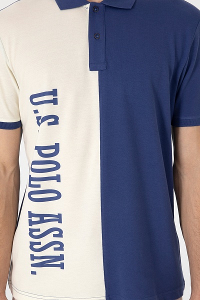 Футболка-поло с контрасной половиной - G081GL0110DIKA Футболка муж. (VR059, XL)