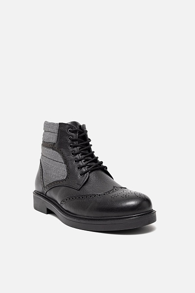 Ботинки комбинированые кожаные на шнурках - S081SZ0330K22FRANS Обувь муж. (VR046, 45)