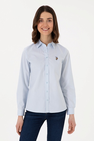 Рубашка с хлопком приталенная - G082SZ0040CRISCOLOR025Y Сорочка жен. (VR003, 44)