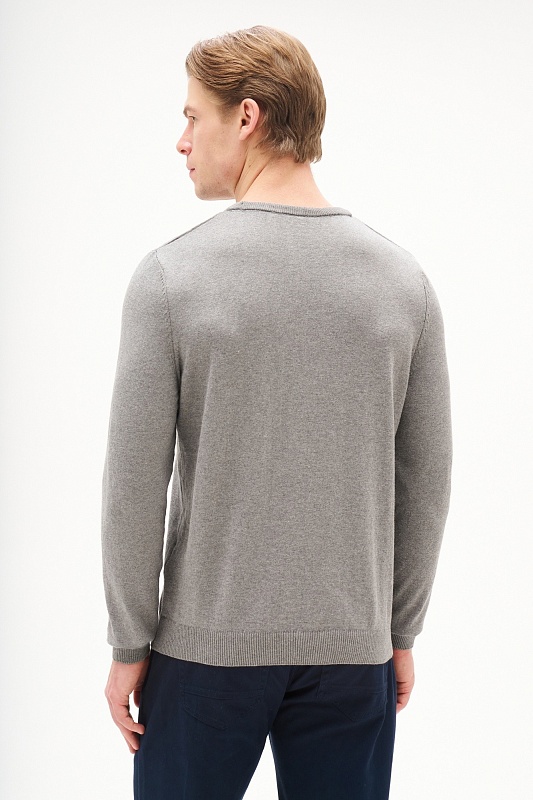 Джемпер из хлопка с рельефными деталями на плечах - G081SZ0TK0ART_TD01_BSK25 Кофта муж. (VR109, XS)