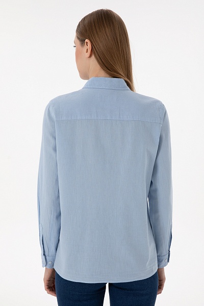 Рубашка с добавлением льна прямая - G082SZ0040ELMY025Y Сорочка жен. (VR003, 40)