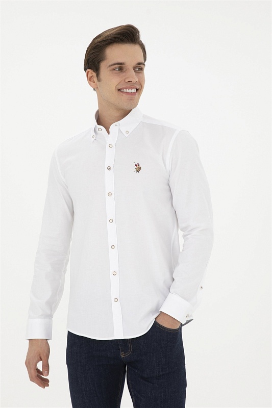 Рубашка из хлопка приталенная - G081SZ0040CEDCOLOR024Y Сорочка муж. (VR013, 3XL)