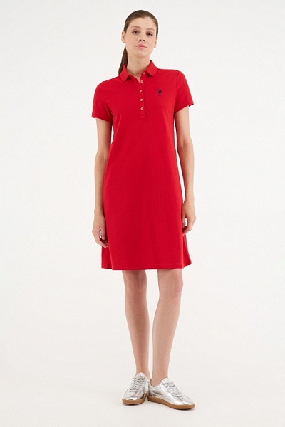 Платье-поло мини из хлопка прямое - G082GL0750GURLIN_IY26 Платье жен. (VR171, XL)
