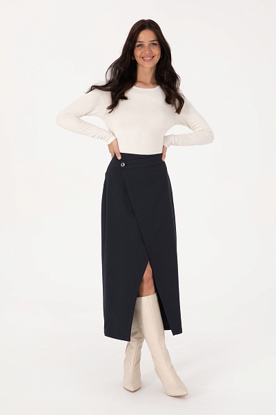 Юбка миди на запах в полоску - G082SZ0980RC_MARTES Юбка жен. (VR033, 42)