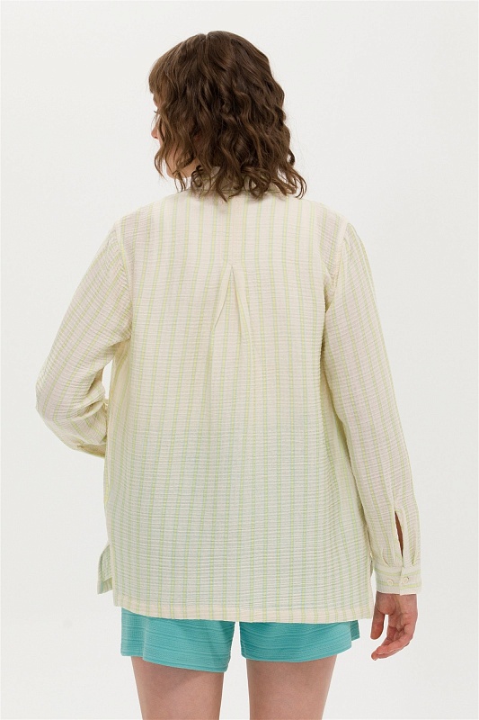 Рубашка из жатого хлопка свободная - G082SZ0040AKALIN Сорочка жен. (VR083, 38)