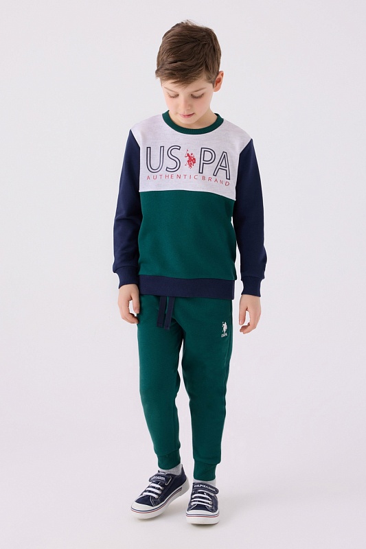 Свитшот и спортивные брюки для мальчиков - G083SZ0HF0US1922 Костюм дом. муж. детс. (VR079, 9_10)