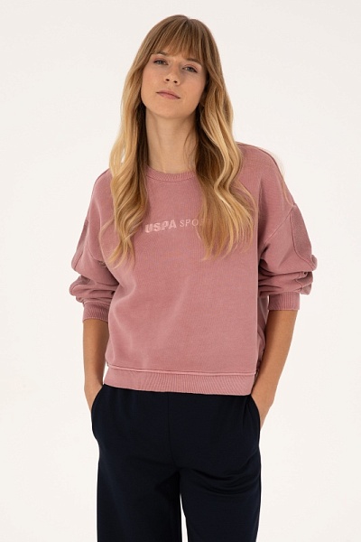 Свитшот из хлопка с нашивкой - G082SZ0820S_SIGNA Толстовка жен. (VR221, 2XS)