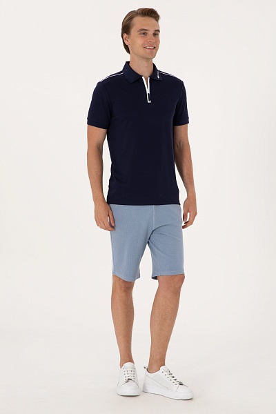 Футболка-поло молнией на воротнике - G081SZ0110S_PENCO Футболка муж. (VR033, S)