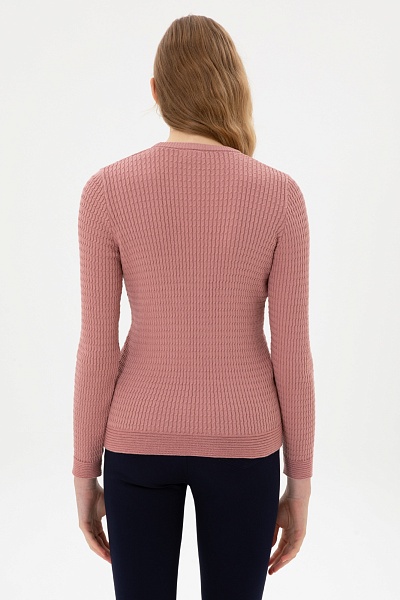 Джемпер из хлопка с косами приталенный - G082SZ0TK0KARLA_BSK25 Кофта жен. (VR221, S)
