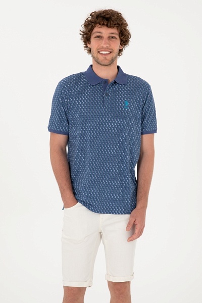 Футболка-поло из хлопка с узором - G081SZ0110LAST Футболка муж. (VR059, XS)