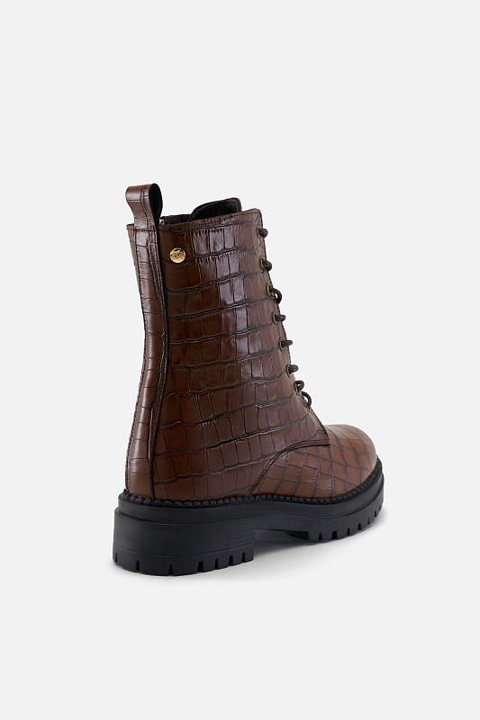Ботинки кожаные на шнурках и молнии - S082SZ0330K24KEYNES Обувь жен. (VR099, 40)