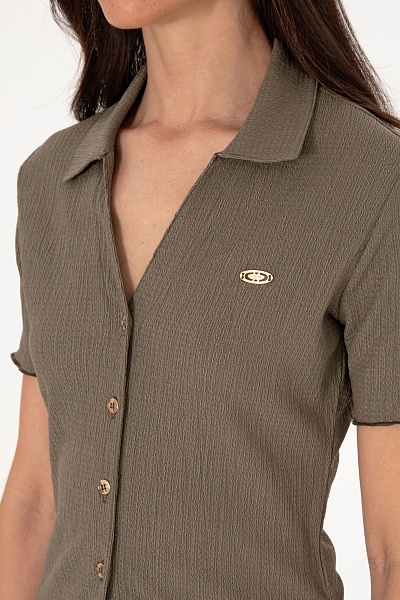 Футболка из жатого материала - G082SZ0OG0SELEN Рубашка жен. (VR052, M)