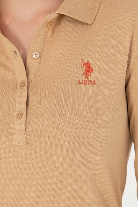 Поло с длинным рукавом из хлопка - G082SZ0820TPG-SK023 Толстовка жен. (VR085, XS)