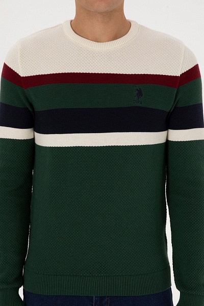 Джемпер из хлопка в полоску - G081SZ0TK0CRUS025K Кофта муж. (VR079, L)
