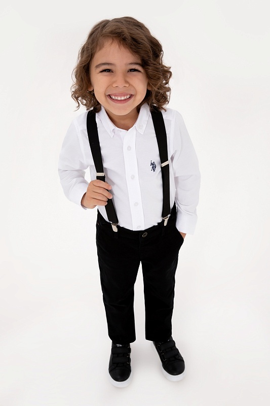 Рубашкаиз смесового хлопка для мальчиков - G083SZ0040E_METOKIDS25K Сорочка муж. детс. (VR013, 3_4)