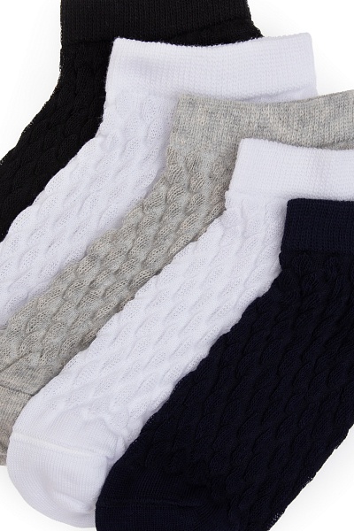 Носки хлопковые, 5 пар - A082SZ013P02BELVET_IY25 Носки жен. (VR033)