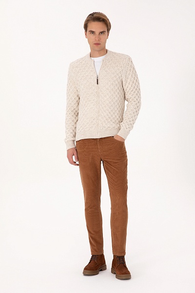 Вельветовые брюки зауженные - G081SZ0780CORDUROY25K Брюки муж. (VR233, 34, 34)