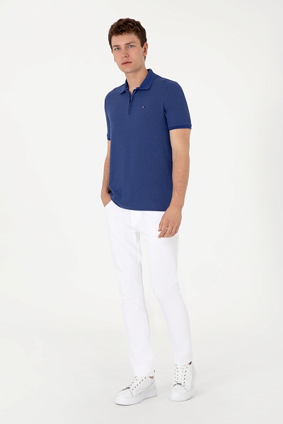 Футболка-поло трикотажная с молнией на воротнике - G081SZ0110BENDEL Футболка муж. (VR059, XS)