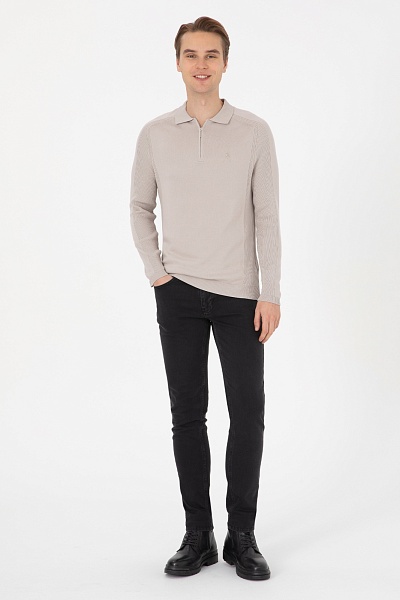 Джемпер с вискозой с отложным воротником - G081SZ0TK0HELIN_SK25 Кофта муж. (VR049, S)