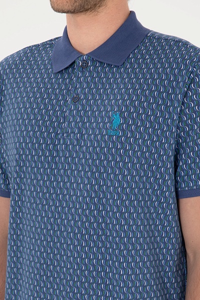 Футболка-поло из хлопка с узором - G081SZ0110LAST Футболка муж. (VR059, XL)