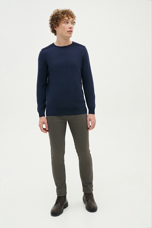 Джемпер из хлопка с рельефными деталями на плечах - G081SZ0TK0TD01_24K_R Кофта муж. (VR033, XS)