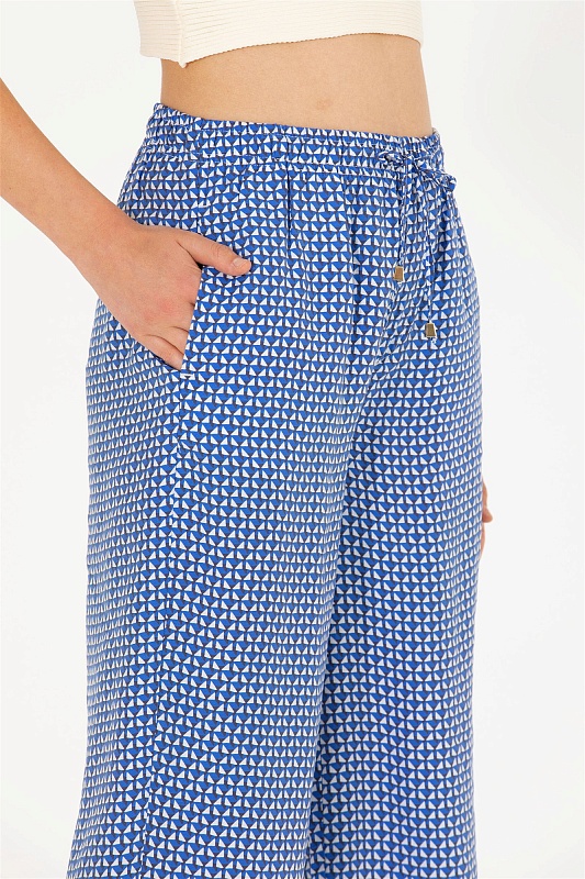 Брюки на кулиске широкие - G082SZ0780LEONA Брюки жен. (VR045, 34)