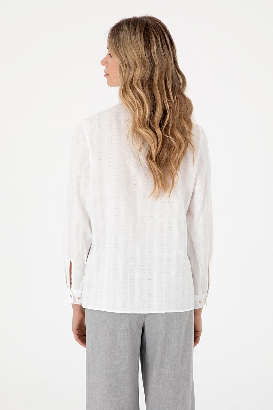 Рубашка с вискозой в полоску прямая - G082SZ0040MAYSI Сорочка жен. (VR013, 40)