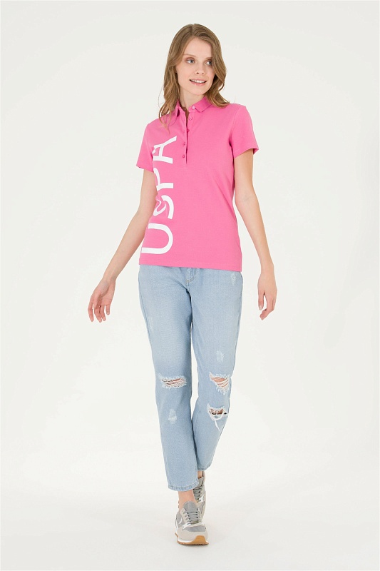 Футболка-поло из хлопка - G082GL0110GUAY Футболка жен. (VR041, XS)