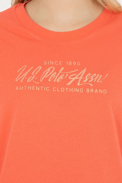 Футболка с надписью укороченная - G082GL0110GROP Футболка жен. (VR039, L)